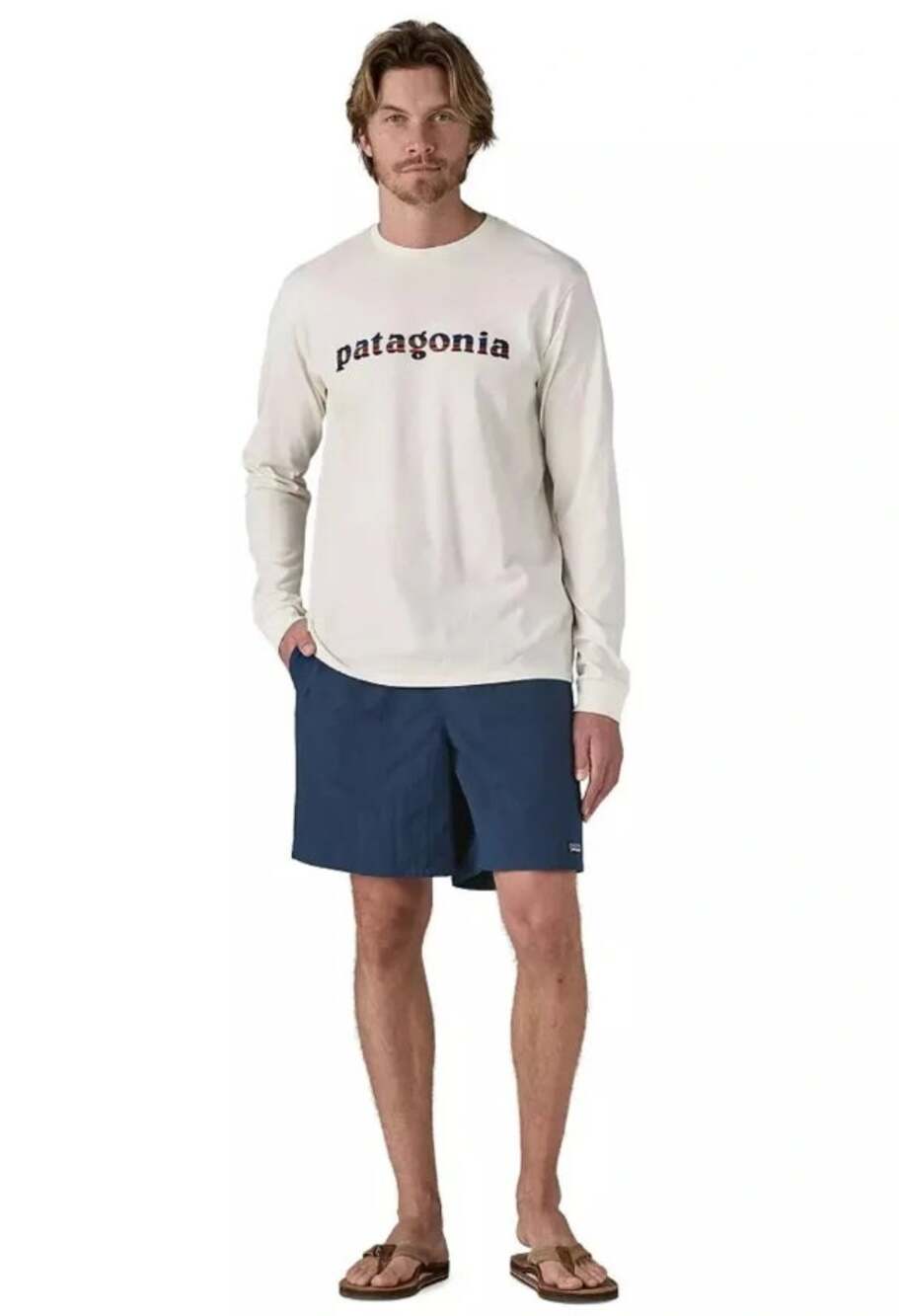 Patagonia Men's Baggies Long Shorts Navy Blue Swim Hiking Outdoor Gorpcore